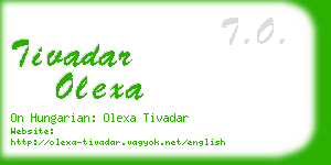 tivadar olexa business card